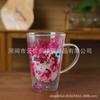 Taza de Doble Capa de Vidrio de Borosilicato Resistente al Calor Creativa Transfronteriza Taza de Flores Secas Taza para Desayuno Leche Café Taza para Beber para el Hogar
