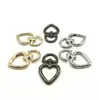 En Stock Hebilla de Resorte en Forma de Corazón de Aleación de Zinc Anillo de Resorte Giratorio en Forma de Corazón Accesorios de Ferretería para Bolsas de Cola Llavero Chapado