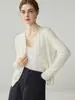 Estilo Exquisito y Elegante|Versátil para el Trayecto Kangsaier Cárdigan de Punto 100% Cachemira Pura para Mujer Abrigo Suéter con Adorno de Pedrería