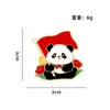 Broche del Día Nacional Tema Patriótico Insignia de Panda Accesorio para Mochila Hebilla Decoración para Estuche de Lápices de Estudiante Aleación de Esmalte Imitación Esmalte