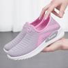 Sapatos de pano Old Beijing para mulheres, nova loja oficial, malha casual, sola macia, respirável, mãe, sapatos de malha para idosos