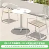 En Stock Sillas de Mimbre Artificial para Hotel de Alojamiento Rural al Aire Libre, Mesa y Sillas de Mimbre con Estructura de Aleación de Aluminio Resistentes a la Lluvia y al Sol para Balcón al Aire Libre