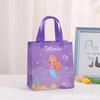 Sacola de presente para festa de aniversário de sereia, bolsa de presente impressa, bolsa de mão não tecida, bolsa para viagem