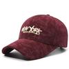 Nueva Gorra de Béisbol de Pana de Moda para Mujer, a Prueba de Viento para Ciclismo en Pareja, Versátil para Primavera, Otoño e Invierno, Gorra de Pico Resistente al Frío que Hace que la Cara se Vea Más Pequeña