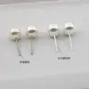 Aguja de plata 925 perla de 8 mm pendientes de regalo joyería japonesa y coreana pendientes simples de perla tipo frijol fabricantes de pendientes al por mayor