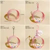 Bolsa de Paseo para Muñeca de Algodón, Bolsa Redonda Transparente Colgante para Muñeca, Juguete de Peluche 12 cm, Bolsa de Almacenamiento para Caminar del Bebé