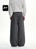 Pantalones Casuales de Botones Coloridos Retro Fengfu para Hombres y Mujeres Otoño Holgados Modernos Personalidad Estilo Callejero Simples Rectos de Pierna Ancha Largos