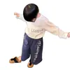 Conjunto de roupas infantis estilo coreano para o outono de 2026: nova camiseta casual de manga comprida com corte solto e calça pantalona moderna para meninos pequenos
