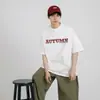 Suministro Exclusivo Transfronterizo Verano 2026 Nueva Marca de Moda Algodón Puro Peso Pesado 220g Camiseta Holgada de Manga Corta Unisex para Estudiantes