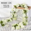 Colgante de pared de enredadera de rosas artificiales, flor de seda con 45 flores, enredadera decorativa de flor de cerezo, decoración artificial de flor en el techo, enredadera de planta artificial