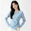 Nueva colección de principios de otoño: diseño exclusivo, corte ajustado, top interior asimétrico para mujer, con un favorecedor corte en el hombro, un efecto adelgazante y estilo de camiseta elegante de manga larga.