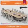 Mesa de Conferência Moderna Simples Mobiliário de Escritório para Treinamento Mesa Longa Mesa Retangular Grande Mesa de Negociação de Escritório Conjunto de Mesa e Cadeiras