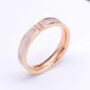 Anillo de Tres Diamantes de Fritillaria Coreana para Mujer Diseño de Nicho ins Moda de Lujo Ligero Alto Sentido Acero de Titanio Anillo que No se Desvanece