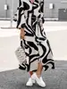 Vestido de Falda Larga de Manga Larga de Botón Sencillo Holgado de Moda de Amazon Transfronterizo para Mujer Otoño e Invierno 2025