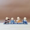 Adornos de Monje Kung Fu Chino Boxeo Zen Mini Adornos para Interior de Coche Consola Central Asistente del Conductor Adornos para Coche