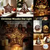MZ1227-1248 Adorno Navideño Luminoso Transfronterizo Decoración de Madera con LED Decoración Festiva con Luces para Exhibición en Mesa