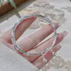 Pulseira de Prata Esterlina Sino de Flor Pulseira de Prata Pura 999 Presente de Dia da Mulher 2026 para Mãe ou Aniversário da Namorada