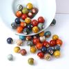 Cuentas de cerámica de agujero grande de Jingdezhen material para joyería diy 10 mm cuentas de cerámica con esmalte de flor cuentas sueltas tejidas a mano