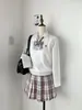 Chaleco Jersey de Punto de Color Sólido Original para Uniforme JK con Cuello en V para Estudiantes en Otoño, Invierno y Primavera
