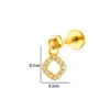 Henson Varilla de Acero Inoxidable Roscada Internamente 1.2X8mm Clavo de Labio Margarita con Forma de Diamante Clavo de Hueso de Oreja Joyería de Piercing Europea y Americana