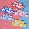 Fábrica Cabello Lacio Decoración de Pastel Joker Esponja EVA Feliz Cumpleaños Doble Capa Tarjeta de Pastel Inglés
