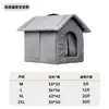 Tienda cerrada gruesa impermeable a prueba de invierno y resistente al frío para gatos callejeros, Cama cálida de invierno para gatos