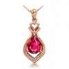 Versión coreana de venta caliente Nuevo colgante de Turmalina Roja Paloma Natural Colgante de piedra preciosa color oro de 18 quilates Diamante Sudafricano