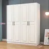 Guarda-Roupa de Madeira Estilo Europeu, Moderno e Econômico, Guarda-Roupa de Duas Portas para Uso Doméstico, Montagem Fácil, Grande Capacidade para Apartamentos de Aluguel