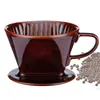 Taza de filtro de café hecha a mano 102 gotero de cerámica tipo goteo de tres agujeros Taza de filtro de café de gres
