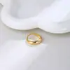 Anillo Metálico Cerrado de Forma de Onda Arqueada, Minimalista y de Moda, para Mujer, Anillo para Dedo Índice de Lujo Ligero de Gama Alta de Nicho