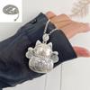 S999 plata pura vintage colgante de gato plata de ley gatito collar para niños cadena larga para suéter de mujer colgante para coche