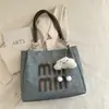 Bolso de Hombro Grande con Estampado de Letras para Mujer 2024 Invierno Nuevo Versátil Ins Casual Bolso Tote de Gama Alta Moderno