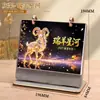 Novo calendário de mesa 2027, calendário planejador Ano do Carneiro, bloco de notas de mesa para trabalho de escritório, calendário decorativo, personalizável com logotipo