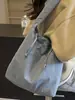 Bolso de Lona Casual de Gran Capacidad para Mujer 2026 Nuevo de Moda Bolso de Hombro Único Bolso Tote de Color Sólido para Estudiante Universitario