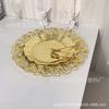 Nuevo plato europeo y americano en plato de fruta vintage, bandeja de decoración para bodas, plato de fruta para sala de estar, hogar, dorado y plateado.
