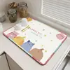 Alfombrilla Absorbente Sencilla para Encimera de Cocina, Alfombrilla Drenante y Secante de Tierra de Diatomeas para Fregadero, Barra de Bar, Vajilla y Alfombrilla Aislante Térmico
