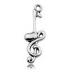 Zhongcheng DIY Accesorios para Joyería de Aleación 1 Colgante Nota Musical Pendientes Pulsera Joyería Hecha a Mano Material para Collar Colgante