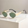 Nuevas gafas de sol ovaladas transfronterizas 2024, lentes de moda de Amazon, pequeñas gafas de sol redondas de metal, gafas de sol de moda para hombres y mujeres.