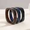 Pulseras Cuadradas de Resina con Gradiente Transfronterizas Europeas y Americanas con Diseño Exagerado y Único, Joyería de Alta Gama de Moda de Nicho