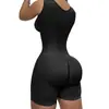 Corset Modelador de Corpo Peça Única com Controle Abdominal Aprimorado em Malha Europeia e Americana, Cinta Pós-Parto, Shapewear Ajustável para Mulheres