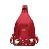 Bolso de Pecho Casual Lona Oxford Mini Mochila Mochila Bordada para Mujer 2020 Nuevo Estilo Étnico Bolso Pequeño