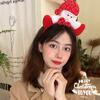 Adornos navideños Diadema navideña de felpa Adorable cabeza de alce navideño Cueva Adorable diadema con corazón de niña Accesorios para el cabello festivos