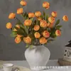 Novas peônias artificiais estilo coreano, flores falsas para decoração de quarto e mesa de estudo, ornamentos florais para decoração suave de hotel e restaurante