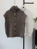 Chaleco de punto de cuello alto 2026 otoño e invierno nuevo estilo coreano suelto casual cárdigan chaleco suéter para mujer