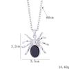 Novo colar com pingente de aranha escura gótica versátil e de alto senso, personalidade europeia e americana, corrente longa de aranha para clavícula
