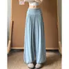 Pantalones de Linterna Cónicos Color Albaricoque para Mujer Verano Tendencia Estilo Perezoso Nuevos Holgados Adelgazantes con Caída Pierna Ancha Pantalones de Chándal