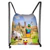 Nueva Bolsa con Cordón de Minecraft para Niños, Bolsa de Almacenamiento Grande, Mochila Casual Portátil para Estudiantes al Aire Libre