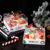 Decoración para Cupcakes Cuadrícula de Cuatro-Seis Cuadrados Navidad Feliz Navidad Círculo de Hierba Hoja Muñeco de Nieve Pegatina Autoadhesiva