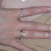 Artículo Popular de Xiaohongshu: Anillo Combinable Apilable de Diamantes con Lazo y Cruz Completa de Diamantes, Disponible para Dropshipping