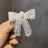 Corea del Sur Dongdaemun Malla Flor Organza Super Hada Perla Encaje Lazo Flor para Zapato Decoración Avanzada de Ballet